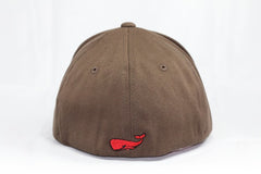 Red Whale Coffee Flag Cap, Brown-Flex Fit Pro-formance