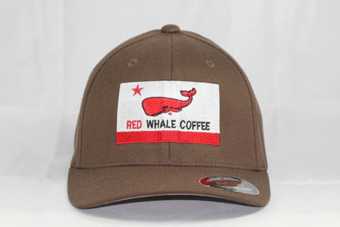 Red Whale Coffee Flag Cap, Brown-Flex Fit Pro-formance