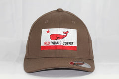 Red Whale Coffee Flag Cap, Brown-Flex Fit Pro-formance