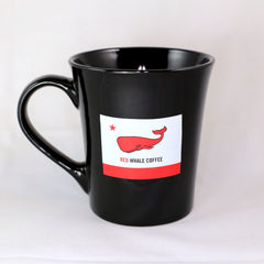 Red Whale Coffee Flag Ceramic Mug 16oz