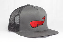 Red Whale Trucker Cap- Charcoal/Black