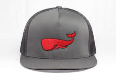 Red Whale Trucker Cap- Charcoal/Black