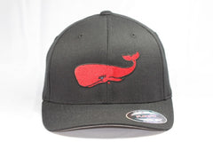 Red Whale Hat, Black-Flex Fit Pro-formance